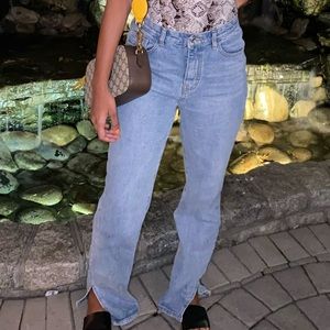 Pretty little thing high waisted hem split